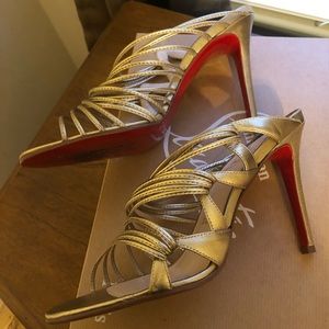 Authentic Gold Christian Louboutin sandals